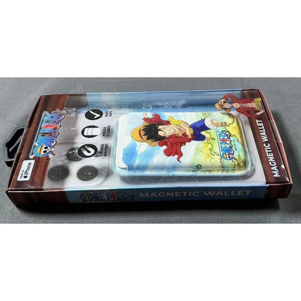 One Piece Luffy Magnetic MagSafe Wallet for iPhone CultureFly Holds 3 Cards NEW
